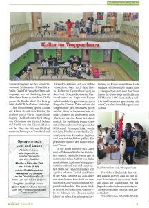 Zeitungsartikel "Kultur im Treppenhaus"